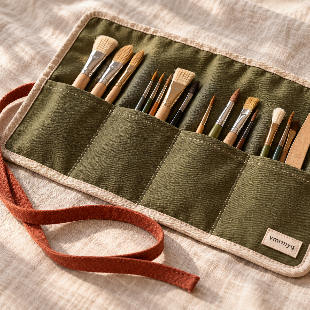 vmrmyq Brushpath Artist Tool Roll — construction detail